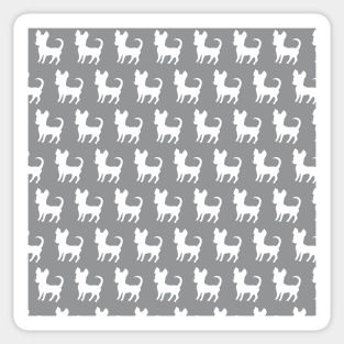 Chihuahua silhouette print (large) gray Sticker